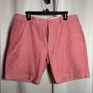 J Crew Gramercy Cotton Casual Flat Front Short (Men's 35) Red‎